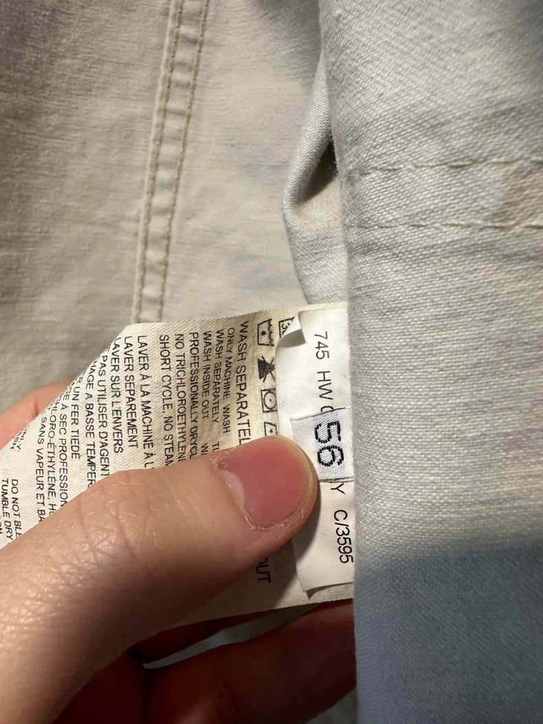 Helmut Lang Off-White Vintage Cotton Denim Jacket Size US L / EU 52-54 / 3 - 4 Thumbnail