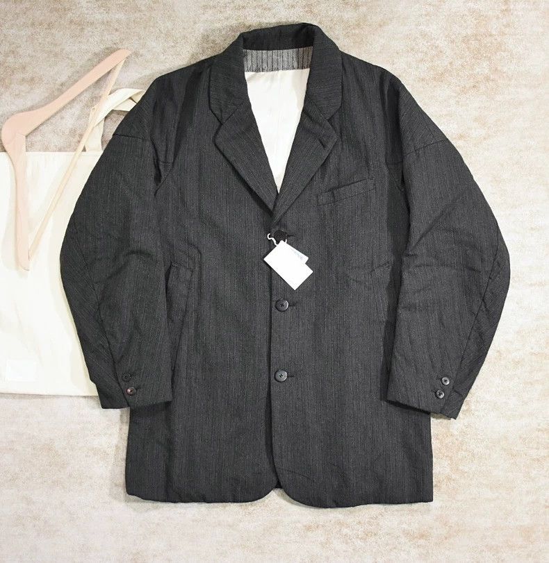 Visvim Galen Wool Jacket Herringbone Charcoal
