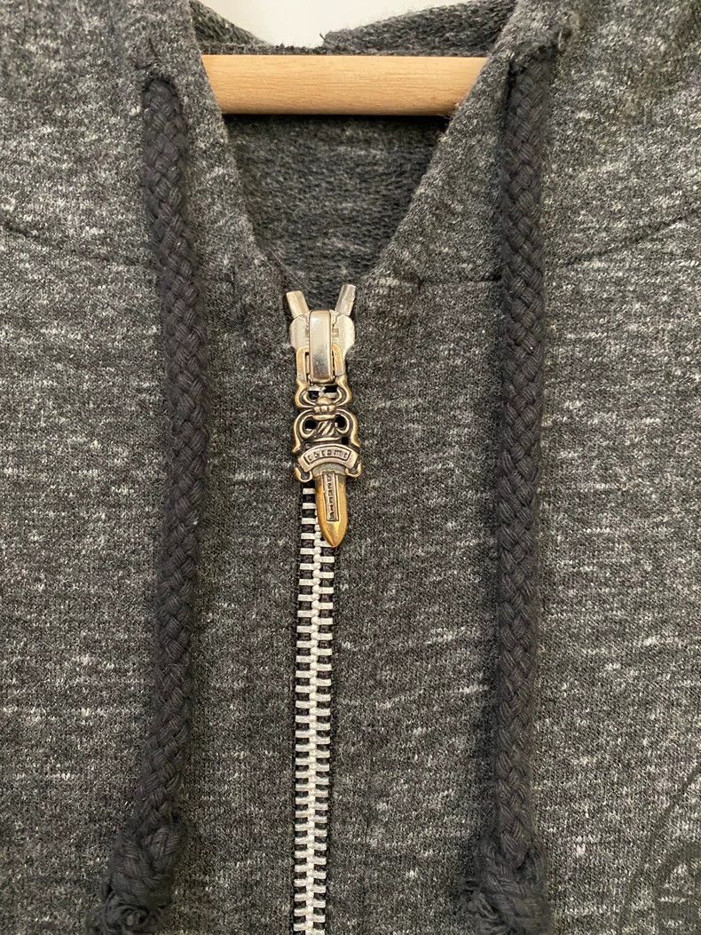 Chrome Hearts Chrome Hearts Zip-Up Hoodie in Grey Size US L / EU 52-54 / 3 - 3 Thumbnail