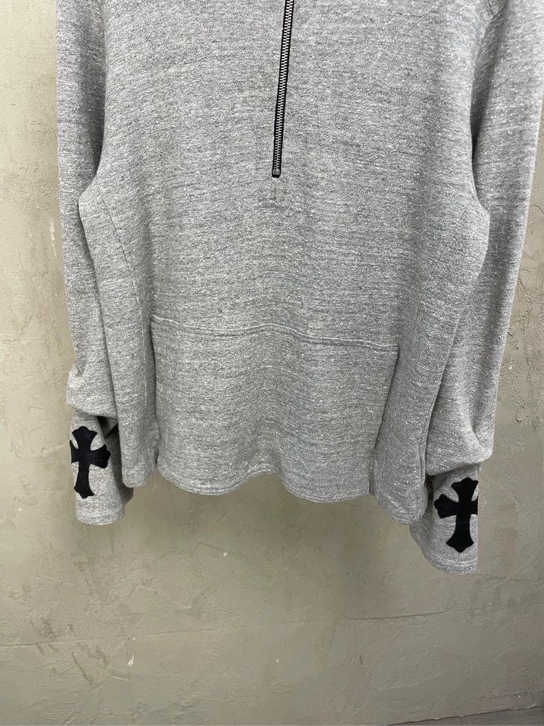 Chrome Hearts Chrome Hearts Grey Half Zip Hoodie Size US M / EU 48-50 / 2 - 4 Thumbnail