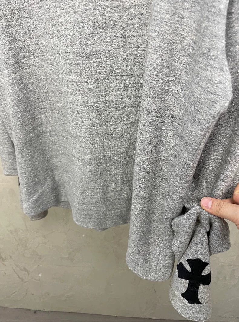 Chrome Hearts Chrome Hearts Grey Half Zip Hoodie Size US M / EU 48-50 / 2 - 2 Thumbnail