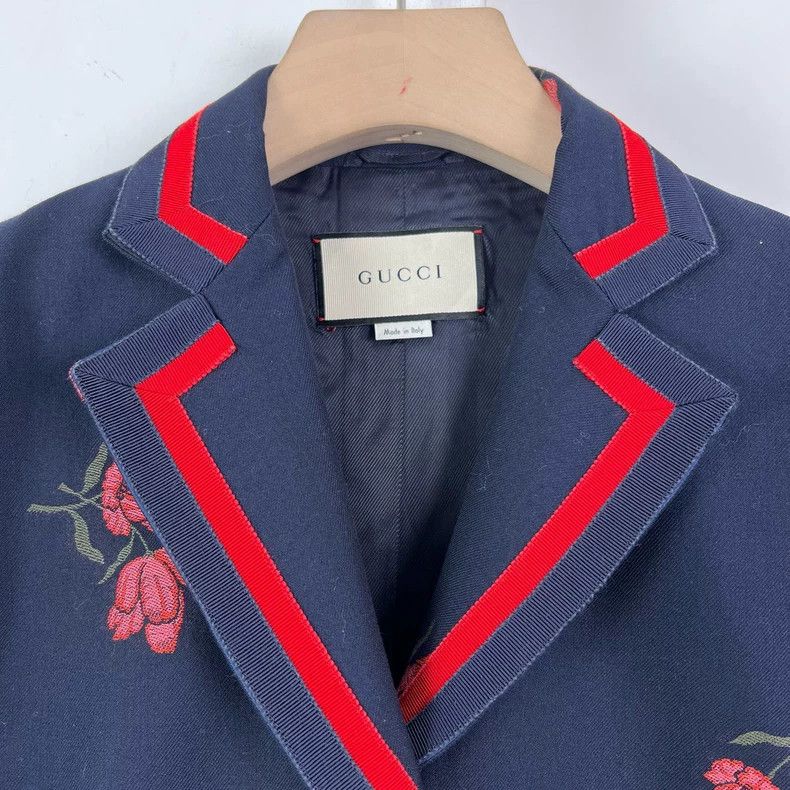 Gucci Gucci Floral Embroidered Suit Jacket Size US XL / EU 56 / 4 - 4 Thumbnail