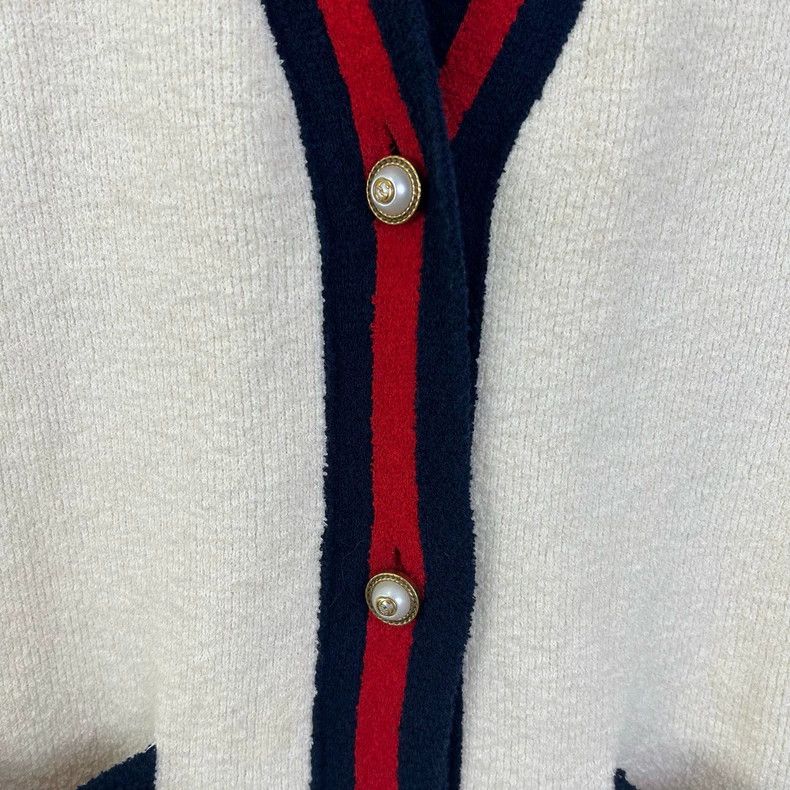 Gucci Gucci Red Blue Stripe Knit Cardigan Size US S / EU 44-46 / 1 - 5 Thumbnail