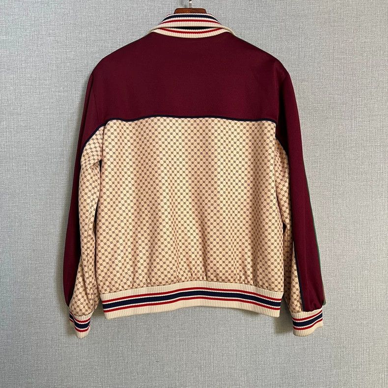 Gucci Gucci Burgundy Logo Piped Track Jacket Size US M / EU 48-50 / 2 - 2 Thumbnail