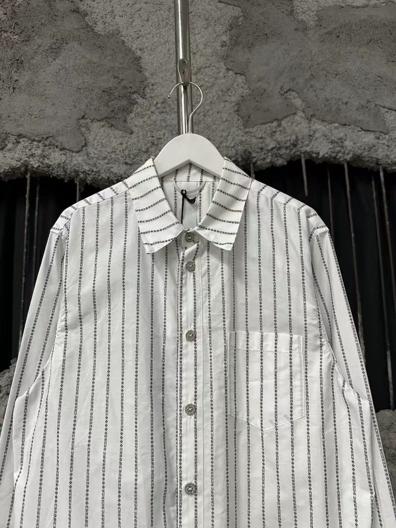 Chrome Hearts Chrome Hearts Striped Long Sleeve Shirt Size US M / EU 48-50 / 2 - 3 Thumbnail