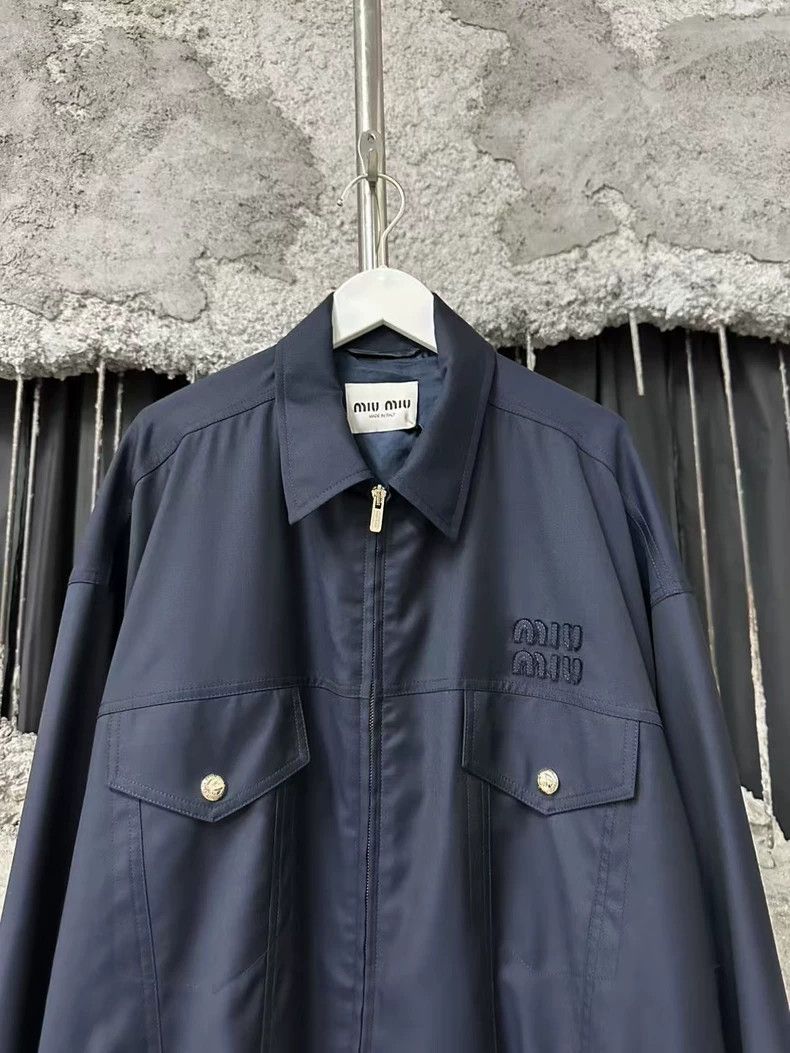 Miu Miu Miumiu Blue Jacket with Pockets Size US M / EU 48-50 / 2 - 3 Thumbnail