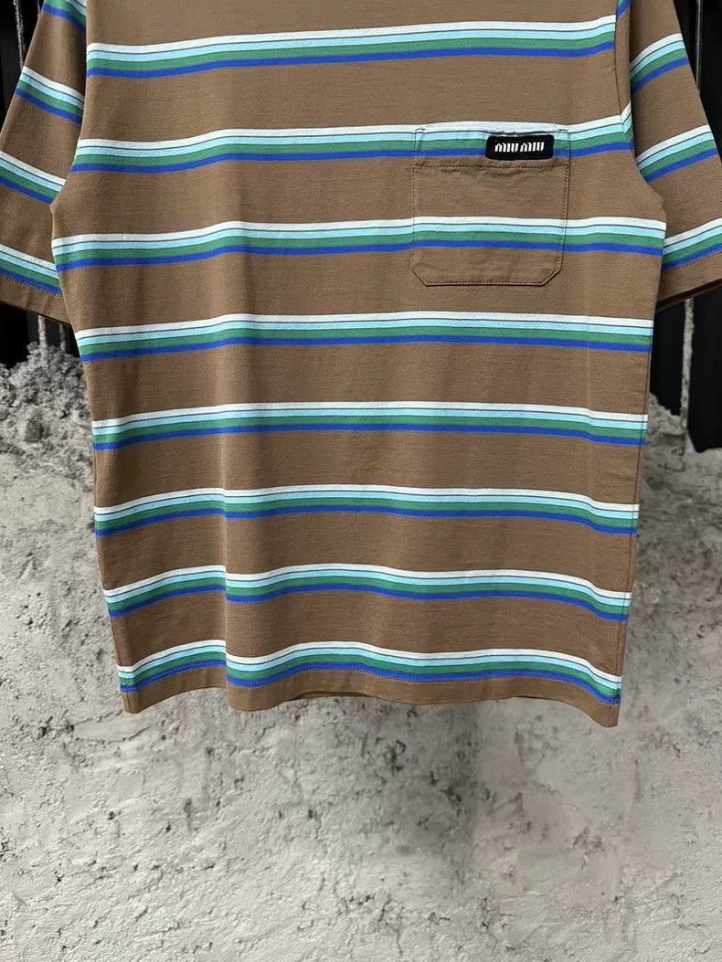 Miu Miu Miumiu Striped Short Sleeve T-Shirt Size US S / EU 44-46 / 1 - 4 Thumbnail