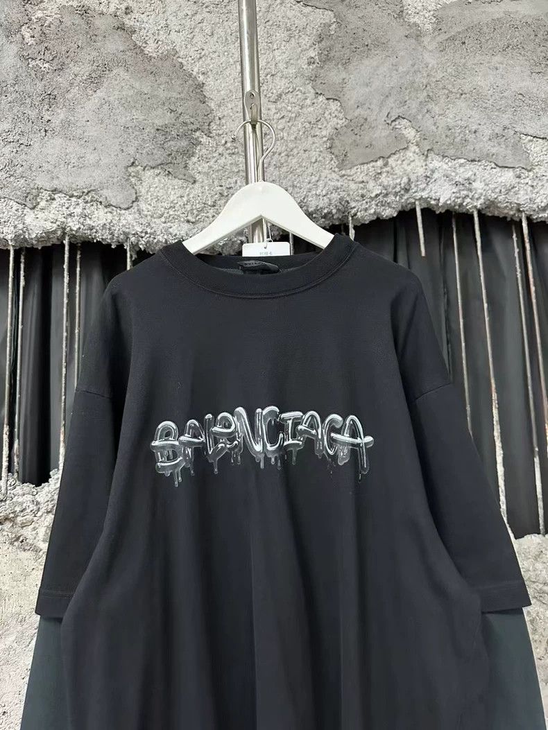 Balenciaga Balenciaga Candy Logo Long Sleeve Shirt Size US S / EU 44-46 / 1 - 3 Thumbnail