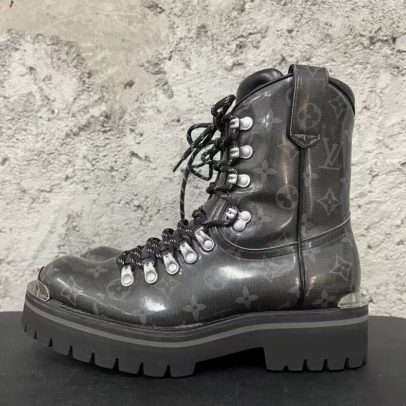 Louis Vuitton Louis Vuitton Black Lace-Up Boots Size 6.5 Size US 6.5 / EU 39-40 - 2 Thumbnail