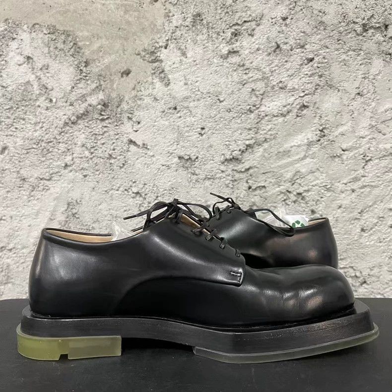 Bottega Veneta Bottega Veneta Black Derbie Leather Shoes Size US 7 / EU 40 - 4 Thumbnail