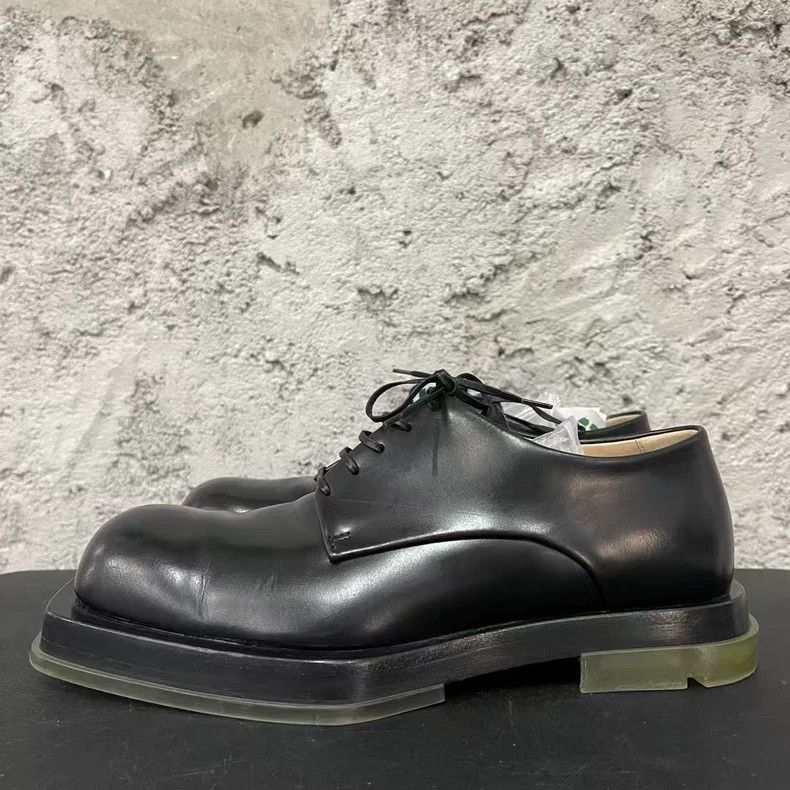 Bottega Veneta Bottega Veneta Black Derbie Leather Shoes Size US 7 / EU 40 - 2 Thumbnail