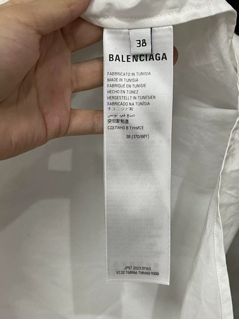 Balenciaga Balenciaga White Long Sleeve Shirt Size US M / EU 48-50 / 2 - 8 Thumbnail
