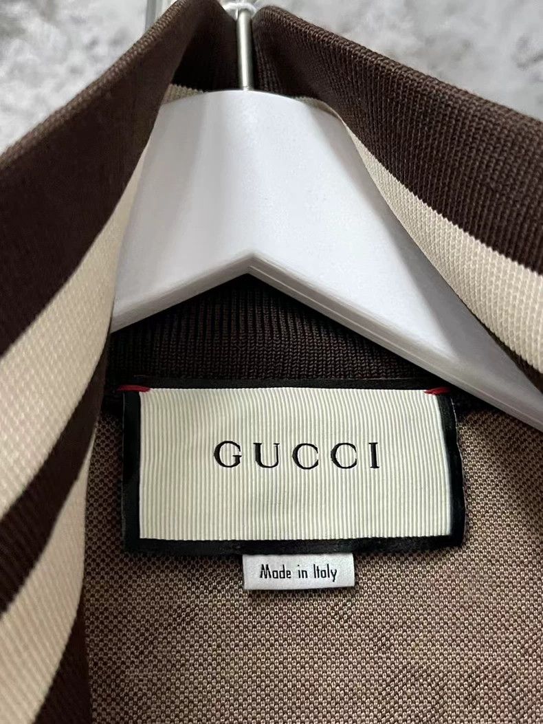 Gucci Gucci Logo Jacket with Striped Sleeves Size US S / EU 44-46 / 1 - 6 Thumbnail