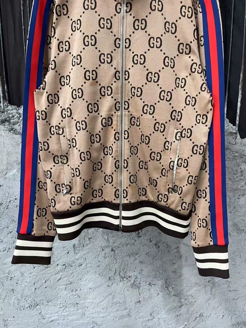 Gucci Gucci Logo Jacket with Striped Sleeves Size US S / EU 44-46 / 1 - 4 Thumbnail
