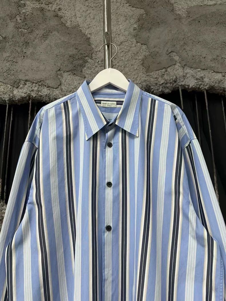 Dries Van Noten Dries Van Noten Striped Long Sleeve Shirt Size US S / EU 44-46 / 1 - 3 Thumbnail