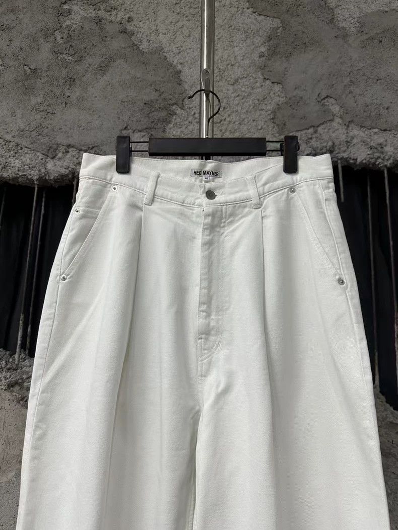 Anonymous Club Hed Mayner White Denim Pants Size US 5 / EU 37 - 3 Thumbnail