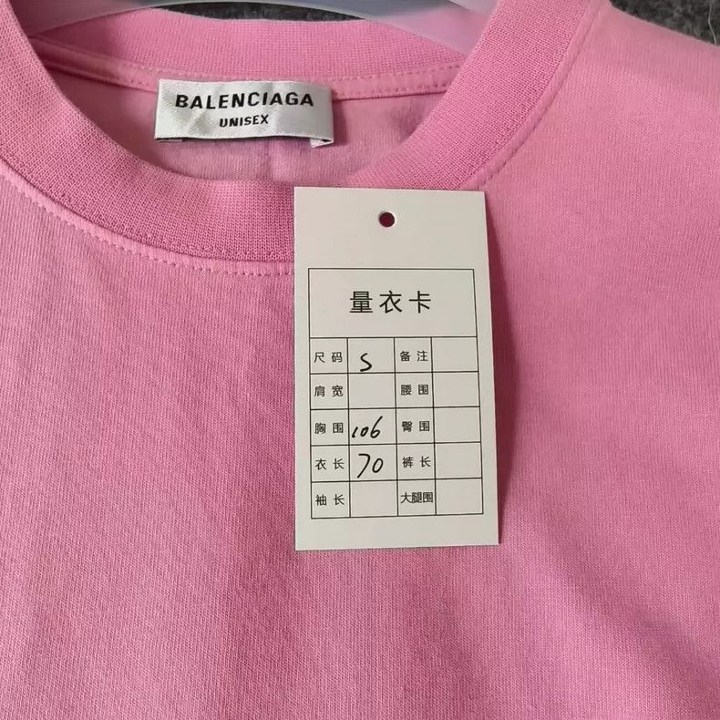 Balenciaga Balenciaga Pink Logo Short Sleeve T-Shirt Size US S / EU 44-46 / 1 - 5 Thumbnail