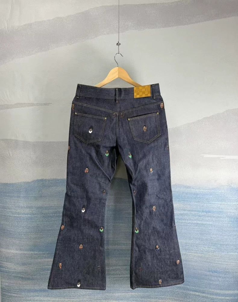 Louis Vuitton Louis Vuitton Embroidered Denim Pants Size 29 Size US 29 - 4 Thumbnail
