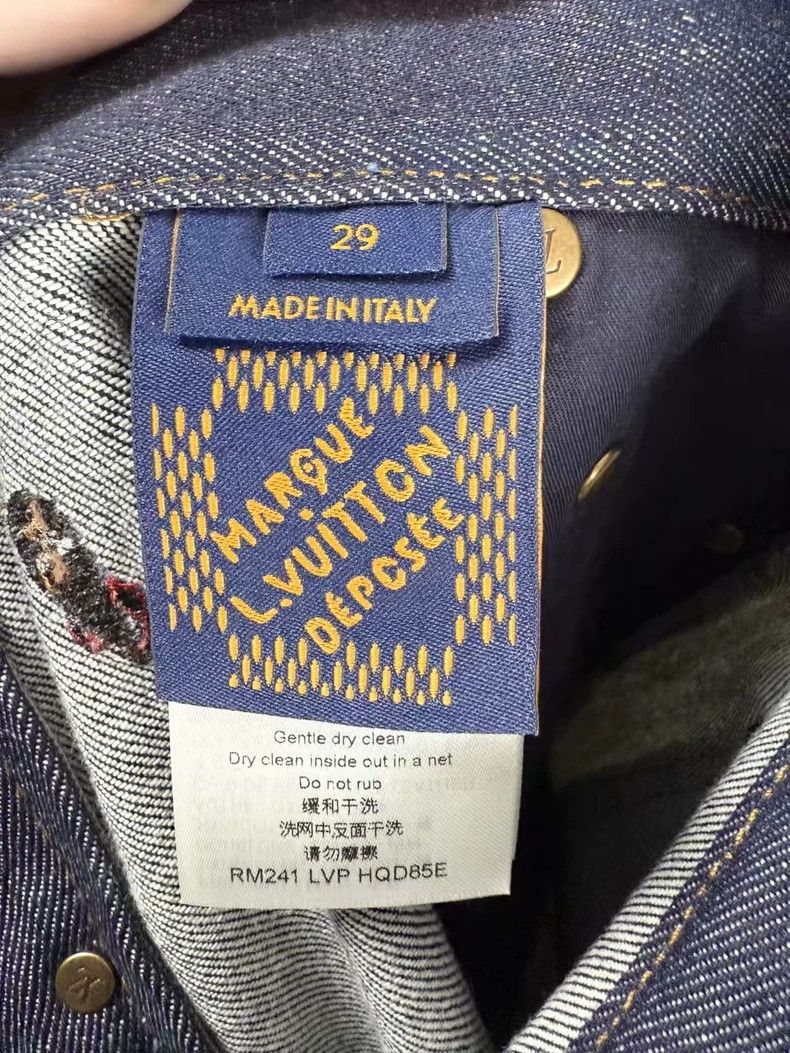 Louis Vuitton Louis Vuitton Embroidered Denim Pants Size 29 Size US 29 - 5 Thumbnail