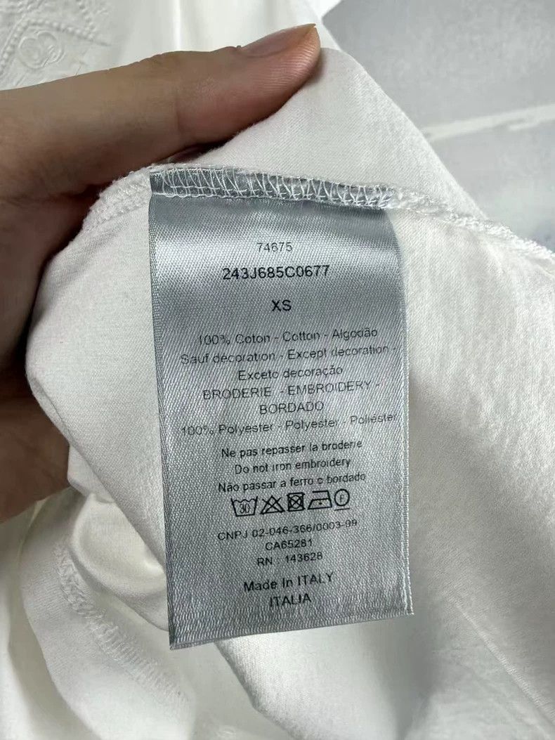 Dior Dior White Embroidered Short Sleeve T-Shirt Size US XS / EU 42 / 0 - 4 Thumbnail