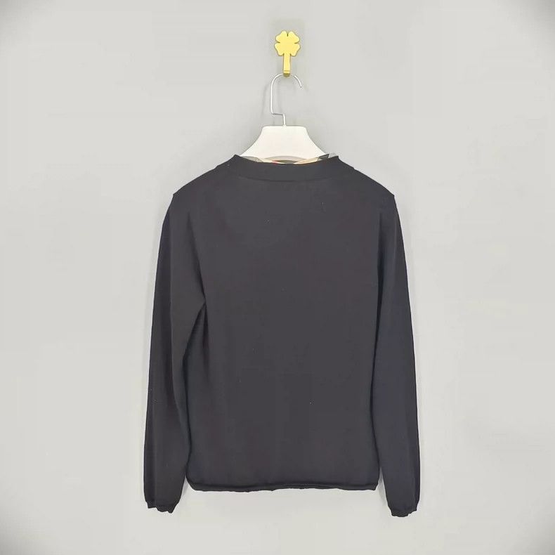 Burberry Burberry Black Wool Knit Cardigan M Size Size US M / EU 48-50 / 2 - 2 Thumbnail