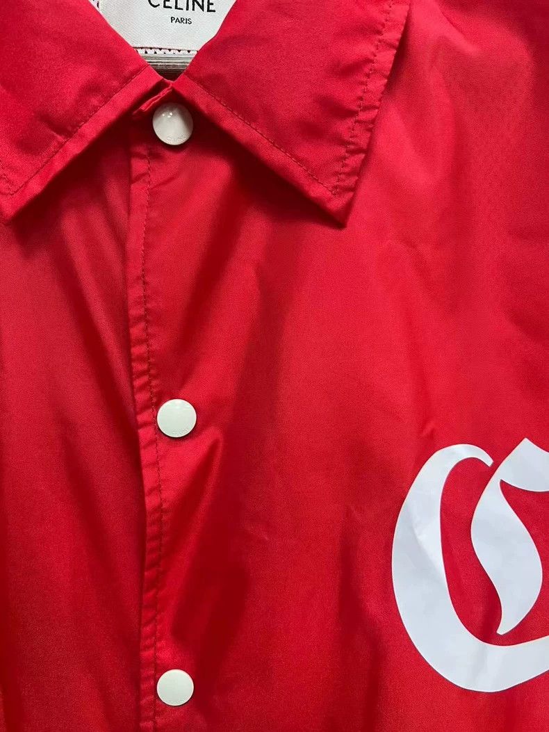 Celine Celine Red Coach Jacket Size 48 Brand New Size US L / EU 52-54 / 3 - 3 Thumbnail