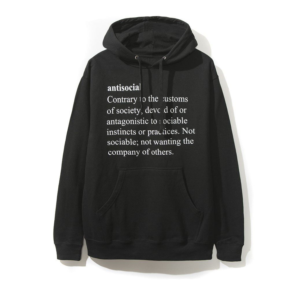 Anti Social Social Club New Meaning Text Black Hoodie Size US S / EU 44-46 / 1 - 1 Thumbnail