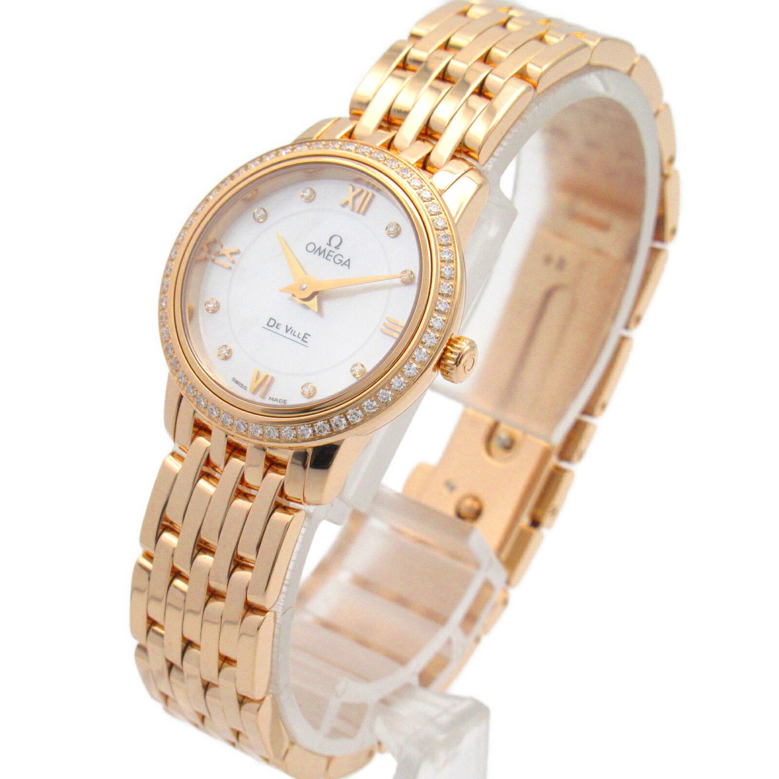 Omega Omega Omega De Ville Prestige Au750 Watch Crocodile skin Quartz 424.55.24.60.55.002 Size ONE SIZE - 2 Thumbnail
