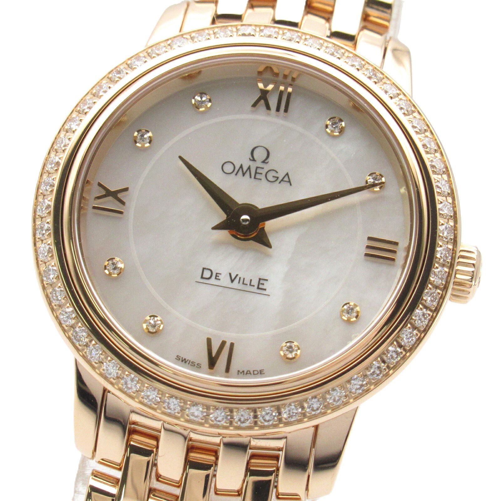 Omega Omega Omega De Ville Prestige Au750 Watch Crocodile skin Quartz 424.55.24.60.55.002 Size ONE SIZE - 3 Thumbnail