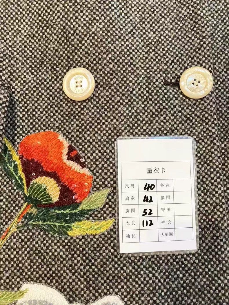 Gucci Gucci Embroidered Wool Long Coat Size US L / EU 52-54 / 3 - 7 Thumbnail