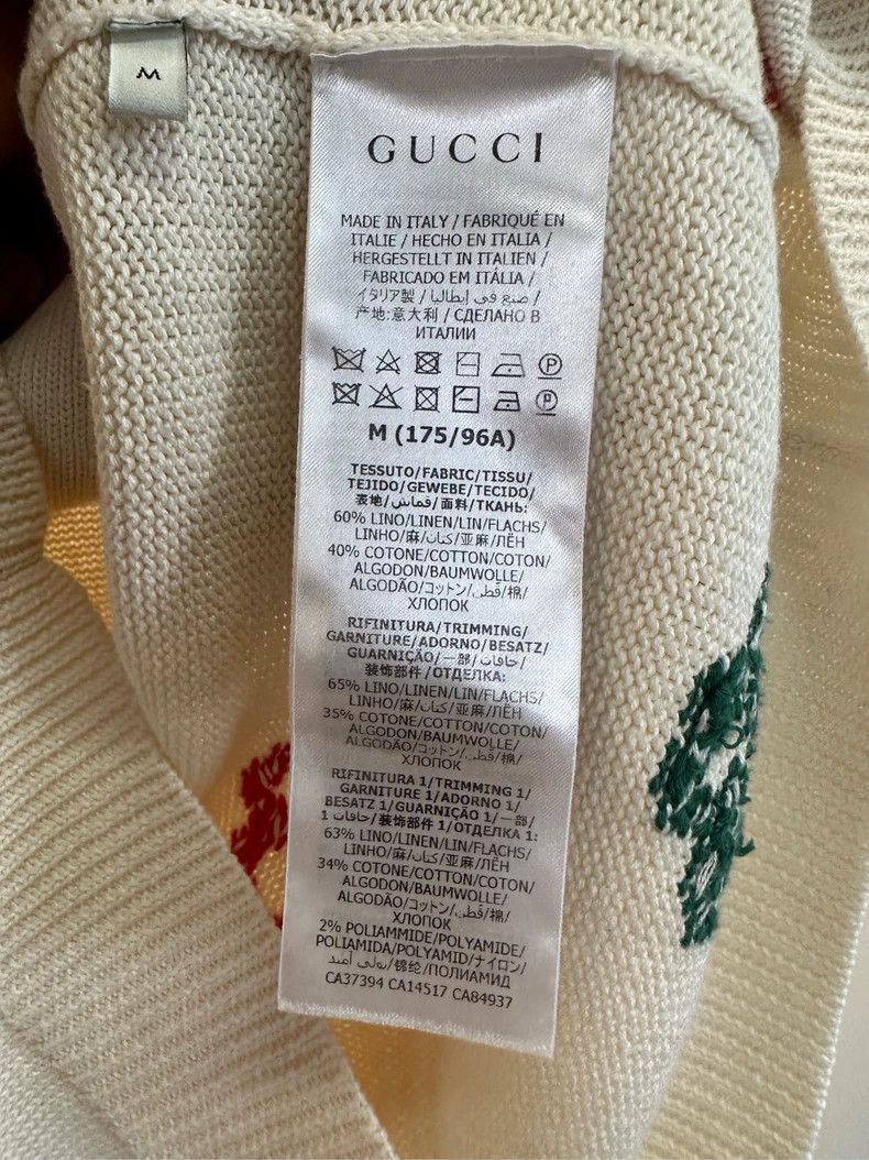Gucci Gucci Cream Heart Pattern Knit Cardigan Size US M / EU 48-50 / 2 - 5 Thumbnail
