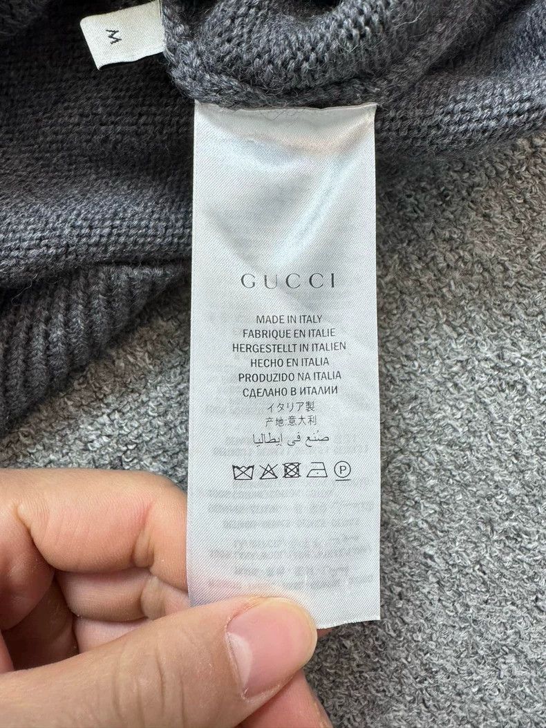 Gucci Gucci Grey Bee Knit Cardigan Size M Size US M / EU 48-50 / 2 - 5 Thumbnail