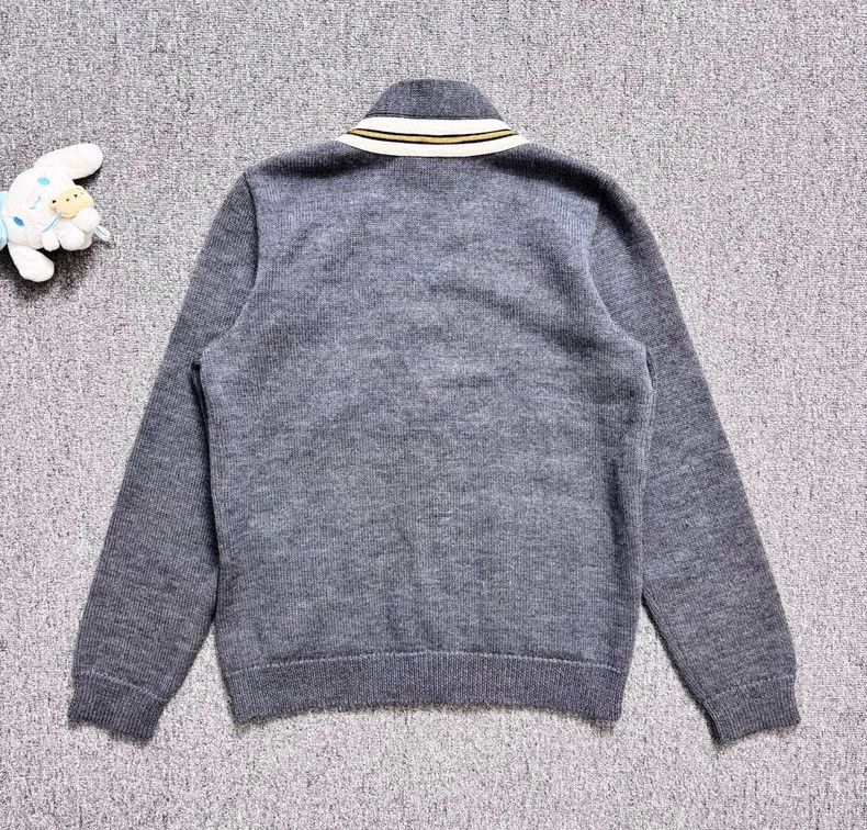 Gucci Gucci Grey Bee Knit Cardigan Size M Size US M / EU 48-50 / 2 - 2 Thumbnail
