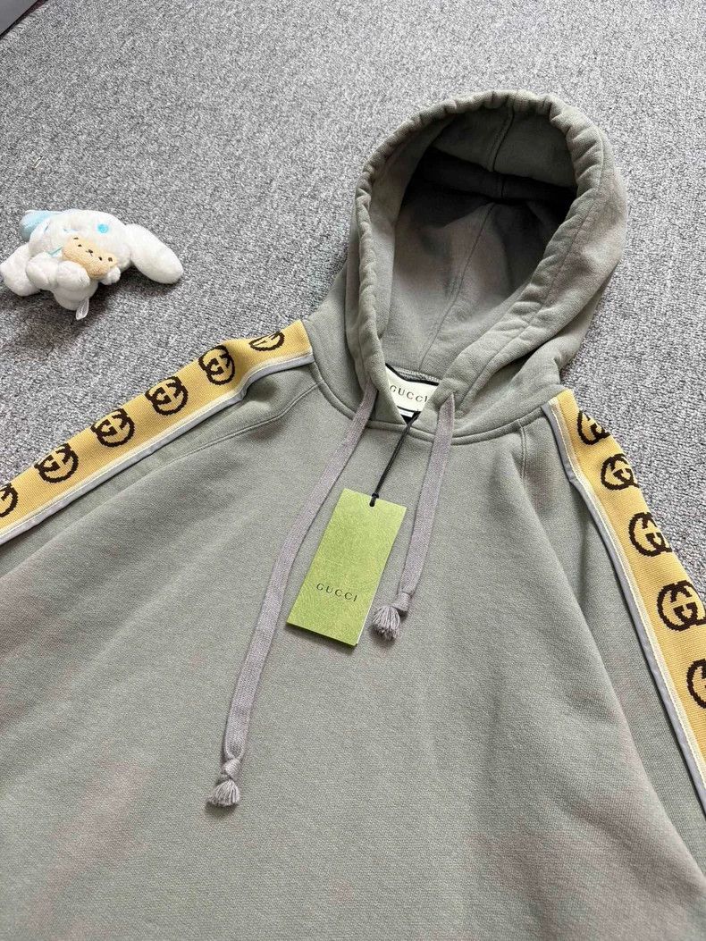 Gucci Gucci Grey Logo Reflective Hoodie Size M Size US M / EU 48-50 / 2 - 3 Thumbnail
