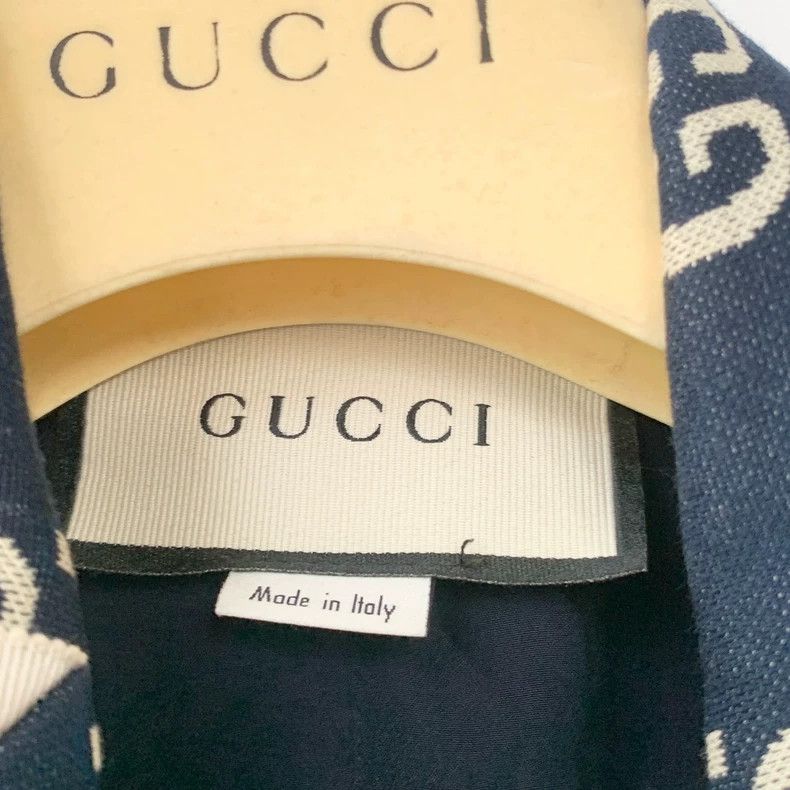 Gucci Gucci Navy Blazer with Logo Design Size US XXS / EU 40 - 6 Thumbnail