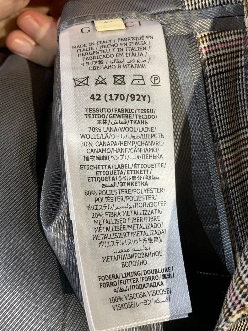 Gucci Gucci Double Breasted Checked Blazer Size US M / EU 48-50 / 2 - 5 Thumbnail