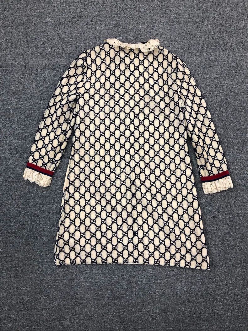 Gucci Gucci Lace Collar Dress in Cream Color Size XL / US 12-14 / IT 48-50 - 2 Thumbnail