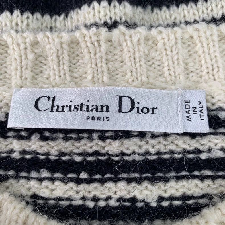 Dior Christian Dior Striped Logo Knit Short Sleeve Tee Size US S / EU 44-46 / 1 - 5 Thumbnail