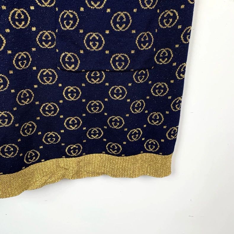Gucci Gucci Navy Logo Knit Dress Size M Size M / US 6-8 / IT 42-44 - 4 Thumbnail
