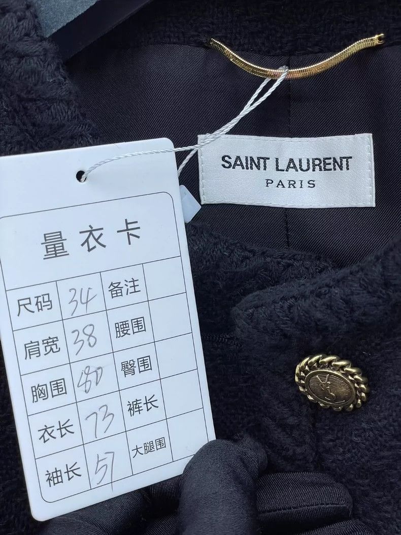 Saint Laurent Paris SLP Tweed Jacket with Gold Buttons Size US S / EU 44-46 / 1 - 5 Thumbnail