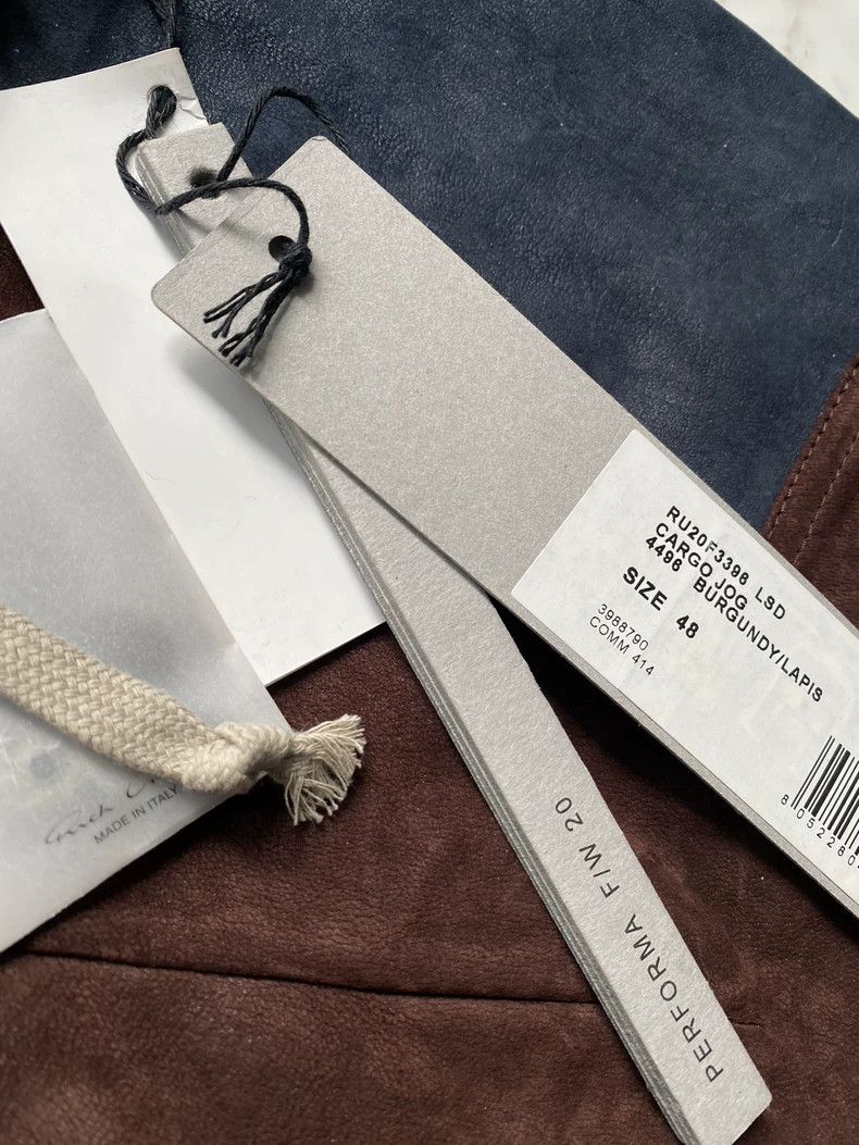Rick Owens Burgundy Leather Pants by Rick Owens Size US 34 / EU 50 - 3 Thumbnail