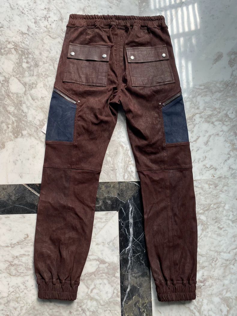 Rick Owens Burgundy Leather Pants by Rick Owens Size US 34 / EU 50 - 2 Thumbnail