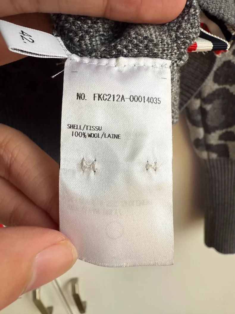 Thom Browne Thom Browne Grey Leopard Print Cardigan-dmc Size US M / EU 48-50 / 2 - 4 Thumbnail