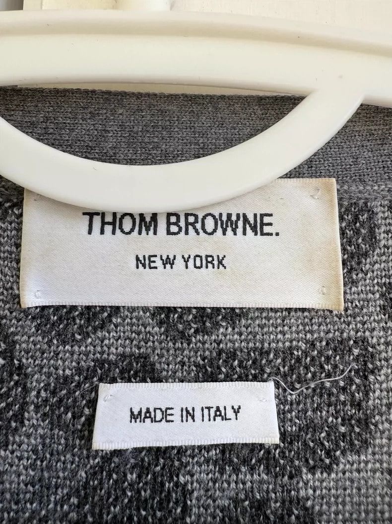 Thom Browne Thom Browne Grey Leopard Print Cardigan-dmc Size US M / EU 48-50 / 2 - 3 Thumbnail