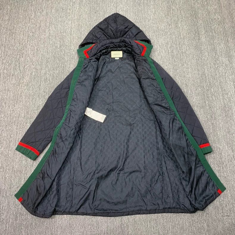 Gucci Gucci Quilted Hooded Jacket with Stripe Design-dmc Size US M / EU 48-50 / 2 - 8 Thumbnail