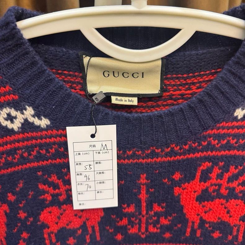 Gucci Gucci Christmas Reindeer Wool Sweater-dmc Size US M / EU 48-50 / 2 - 2 Thumbnail