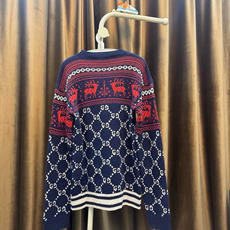 Gucci Gucci Christmas Reindeer Wool Sweater-dmc Size US M / EU 48-50 / 2 - 4 Thumbnail