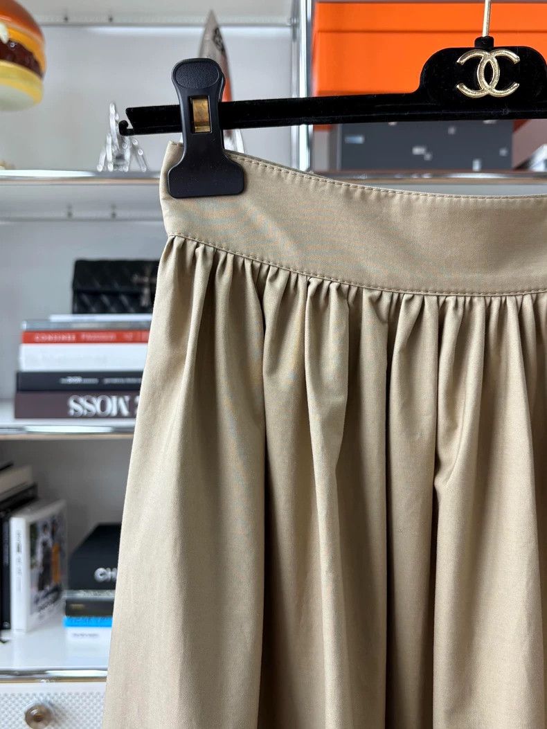 Dior Khaki Pleated Midi Skirt from Dior-dmc Size US 36 / EU 52 - 2 Thumbnail