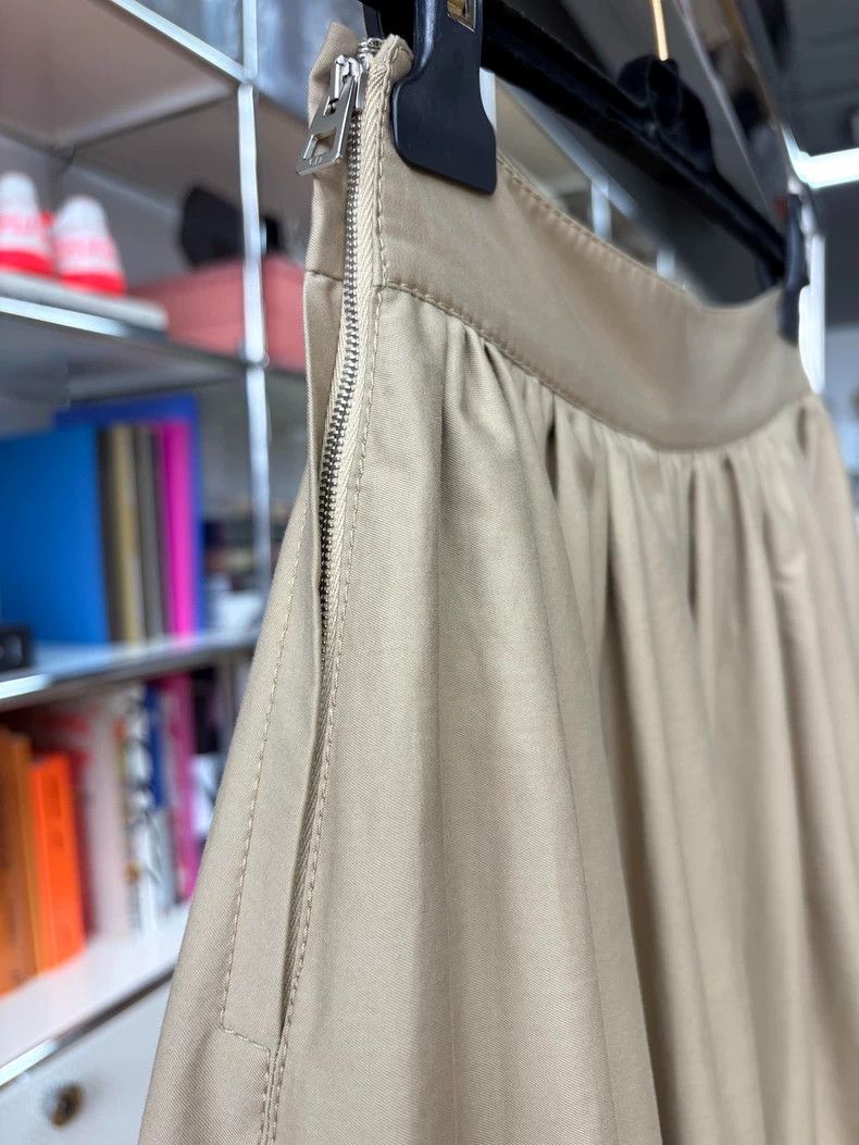 Dior Khaki Pleated Midi Skirt from Dior-dmc Size US 36 / EU 52 - 5 Thumbnail
