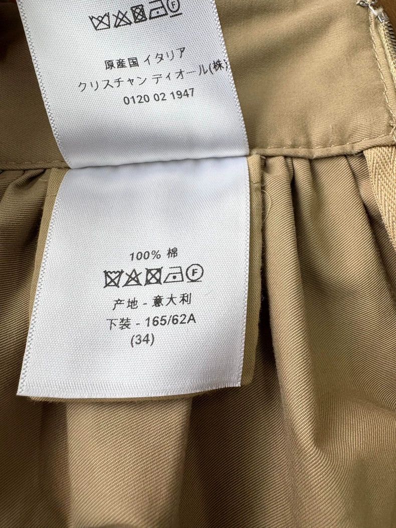Dior Khaki Pleated Midi Skirt from Dior-dmc Size US 36 / EU 52 - 9 Thumbnail
